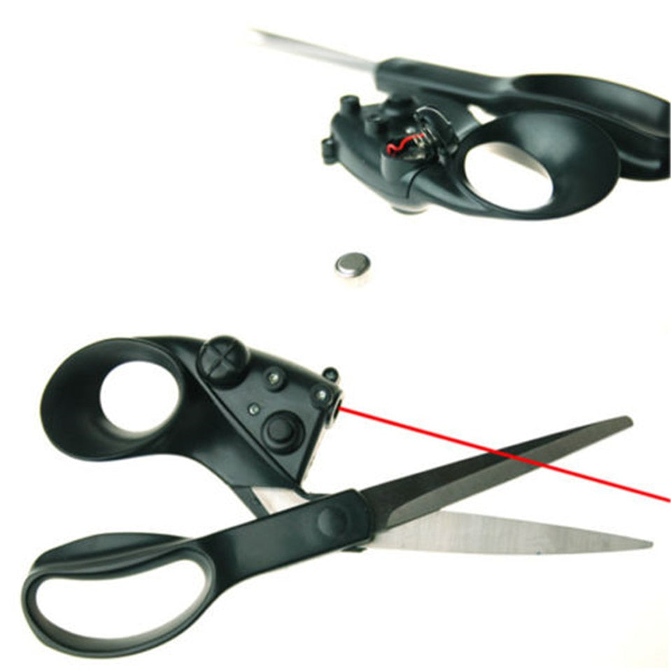 Laser-Guided Scissors (Straight Precise Cut) for Fabric, Paper, Wrapping & all other Crafts